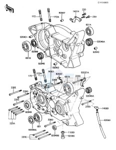 KX 125 A [KX125] (A7) [KX125] drawing CRANKCASE -- 81 A7- -