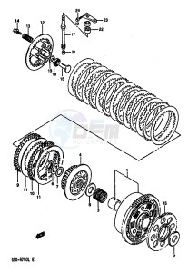 GSX-R750 (J-K-L) drawing CLUTCH (MODEL L)