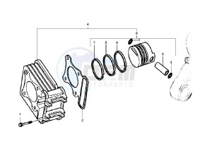 SKIPPER 4T 125-150 drawing Cylinder - Piston