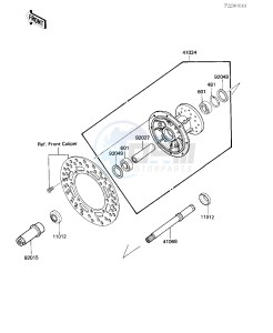 KX 125 F [KX125] (F1) [KX125] drawing FRONT HUB