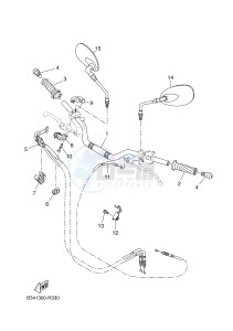 MTM690 XSR700 (B34A B34A B34A B34A B34A) drawing STEERING HANDLE & CABLE