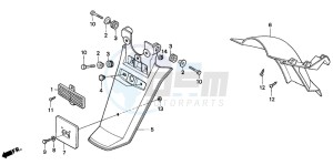 PK50SM drawing REAR FENDER