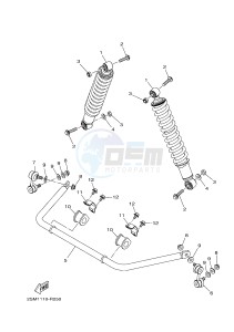 YFM700FWBD YFM70KPSH KODIAK 700 EPS SPECIAL EDITION (B329) drawing REAR SUSPENSION