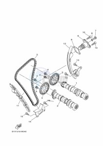 YZF320-A YZF-R3 (B2XF) drawing CAMSHAFT & CHAIN