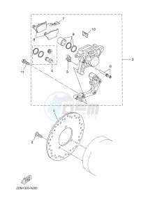 YP250R X-MAX 250 (2DL8 2DL8 2DL8 2DL8) drawing REAR BRAKE CALIPER