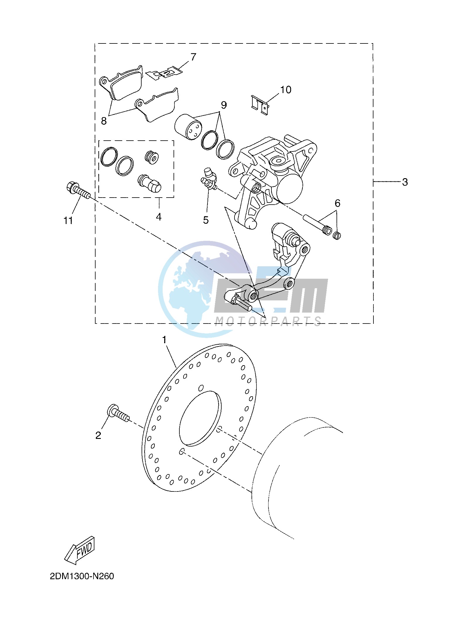 REAR BRAKE CALIPER