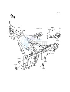 NINJA 300 EX300AEFA XX (EU ME A(FRICA) drawing Frame Fittings