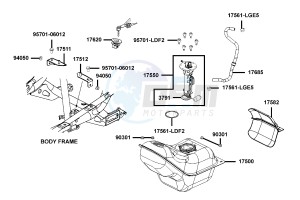 XCITING 400 drawing Fuel  tank