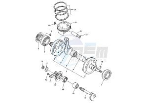 YZ F 426 drawing CRANKSHAFT PISTON MY00