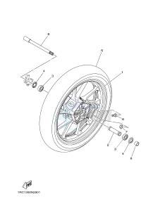 MT09A MT-09 ABS 900 (2DR3) drawing FRONT WHEEL