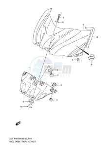 GSX-R1000 drawing FUEL TANK FRONT COVER