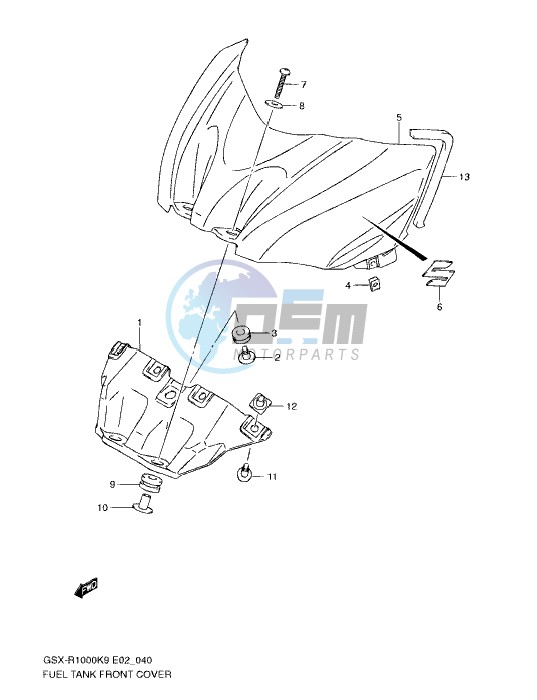 FUEL TANK FRONT COVER