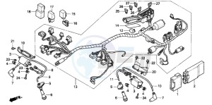 XRV750 AFRICA TWIN drawing WIRE HARNESS/ IGNITION COIL (2)