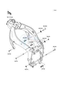 NINJA ZX-6R ZX600RBF FR GB XX (EU ME A(FRICA) drawing Engine Mount