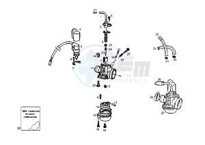 GP 1 EURO2 - 50 cc drawing CARBURETOR