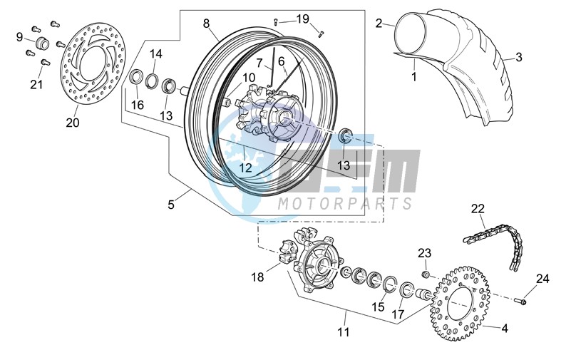 Rear wheel III