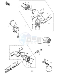 F9 A (-A) 350 drawing TURN SIGNALS -- 72-73 F9_F9-A 350- -