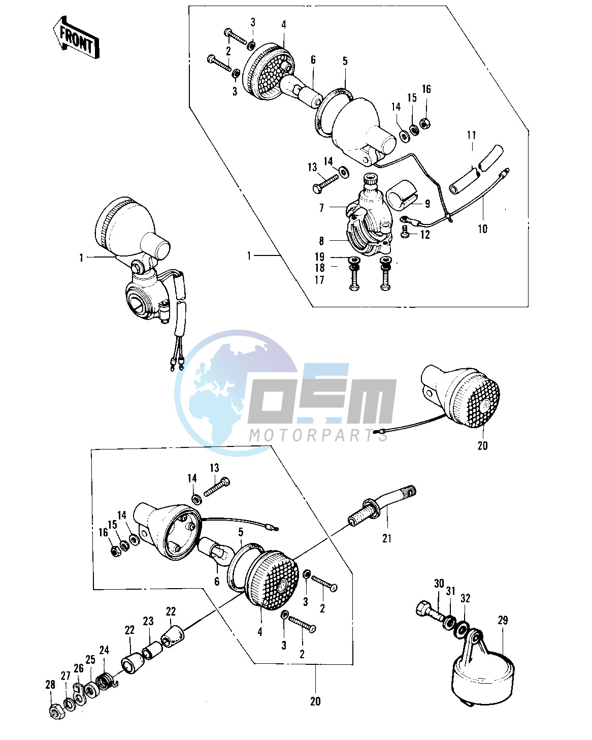 TURN SIGNALS -- 72-73 F9_F9-A 350- -