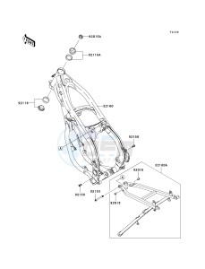 KX 250 M (M1) drawing FRAME