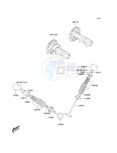 KLX 400 A [KLX400SR KLX400R] (A1-A2 A2 CAN ONLY) [KLX400SR KLX400R] drawing VALVE-- S- -_CAMSHAFT-- S- -