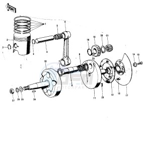 F9 A (-A) 350 drawing CRANKSHAFT_PISTON_ROTARY VALVE -- 72-73 F9_F9-A 350- -