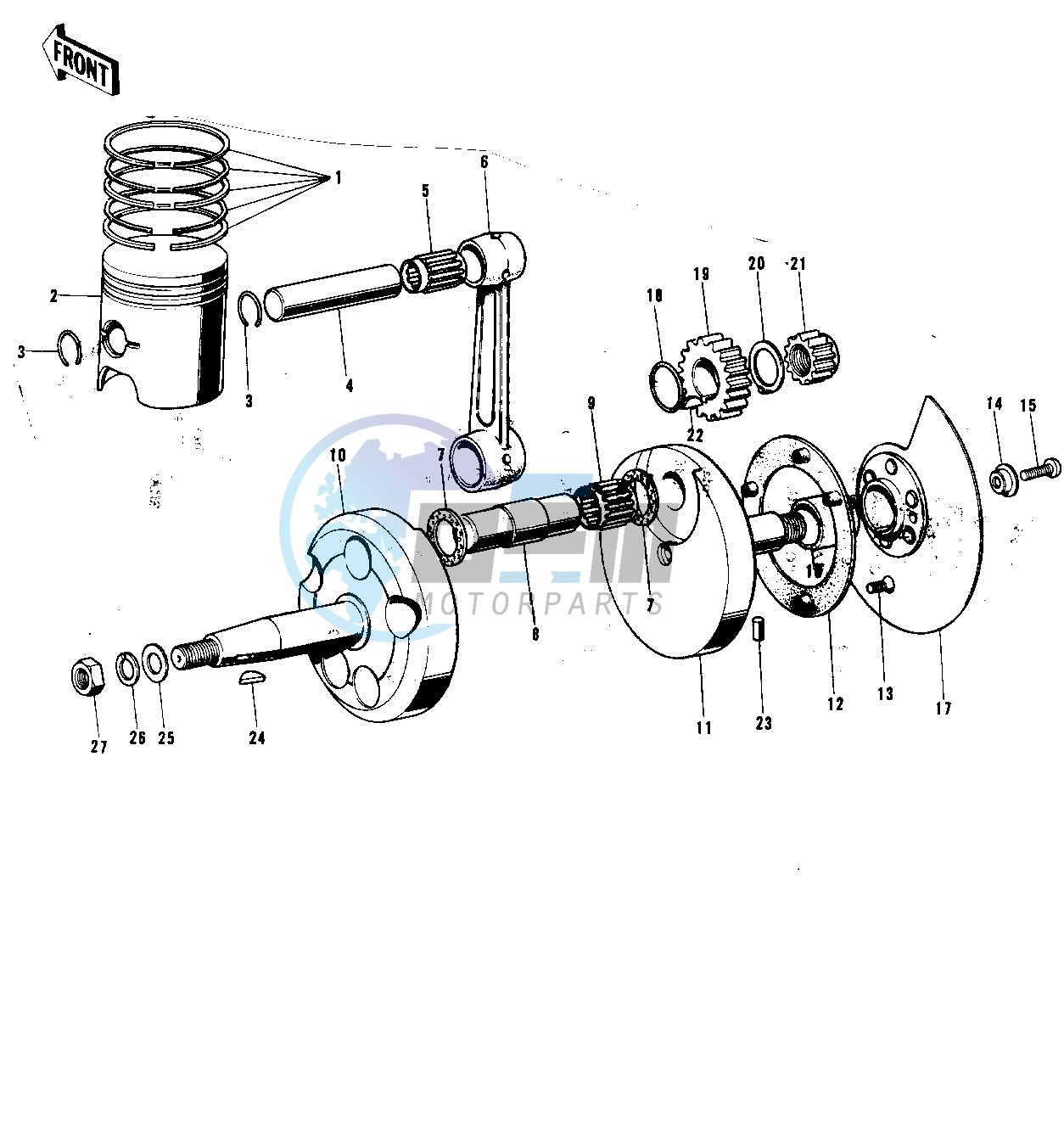 CRANKSHAFT_PISTON_ROTARY VALVE -- 72-73 F9_F9-A 350- -