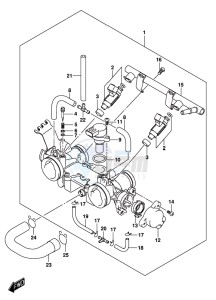 GSX-250RA drawing THROTTLE BODY