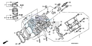 ST1300A9 Australia - (U / ABS MME) drawing LEFT CYLINDER HEAD