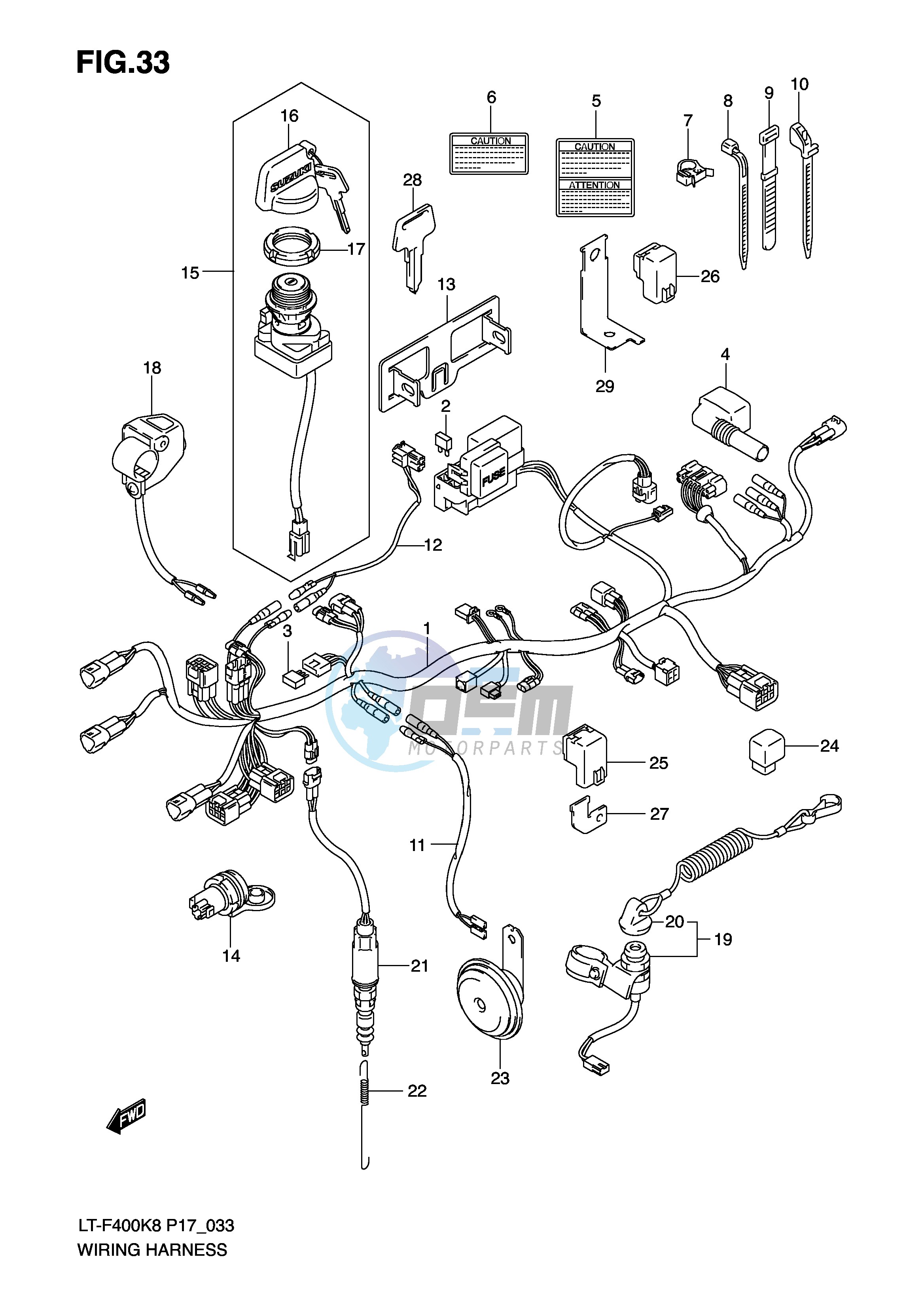 WIRING HARNESS (MODEL K8 K9)