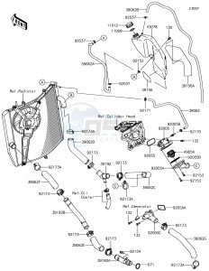 NINJA ZX-10R ZX1000SJF XX (EU ME A(FRICA) drawing Water Pipe