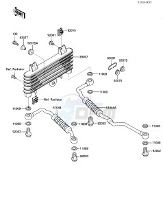 ZX 1000 B [NINJA ZX-10] (B1-B2) [NINJA ZX-10] drawing OIL COOLER