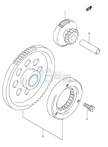 AN250 (E2) Burgman drawing STARTER CLUTCH