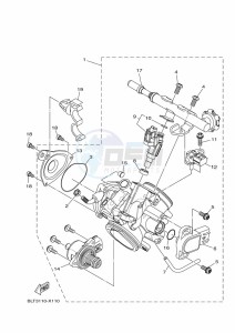 YFM700FWAD GRIZZLY 700 EPS (BLT5) drawing THROTTLE BODY ASSY 1