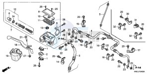 TRX500FAC drawing FRONT BRAKE MASTER CYLINDER