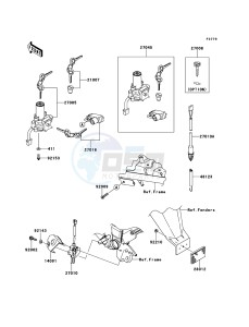 KLX250 KLX250S9F GB XX (EU ME A(FRICA) drawing Ignition Switch