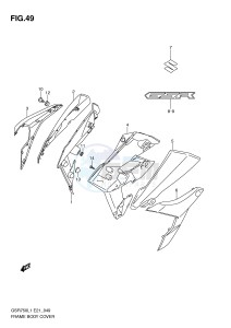 GSR750 (E21) drawing FRAME BODY COVER