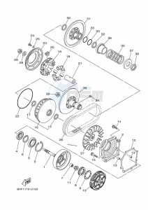 YFM700FWAD (BFEF) drawing CLUTCH