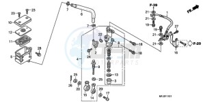 CBR600RA9 Australia - (U / ABS MME) drawing REAR BRAKE MASTER CYLINDER (CBR600RA)