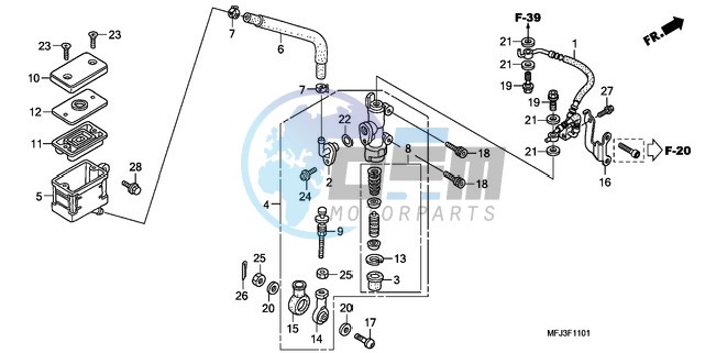 REAR BRAKE MASTER CYLINDER (CBR600RA)