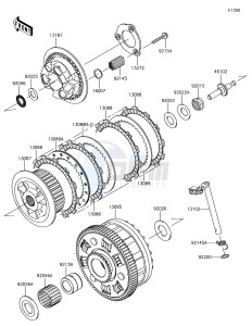 Z1000SX ZX1000WHF XX (EU ME A(FRICA) drawing Clutch