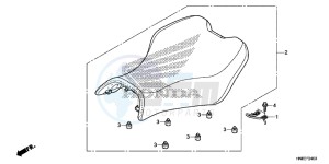 TRX680FAF TRX680 Europe Direct - (ED) drawing SEAT