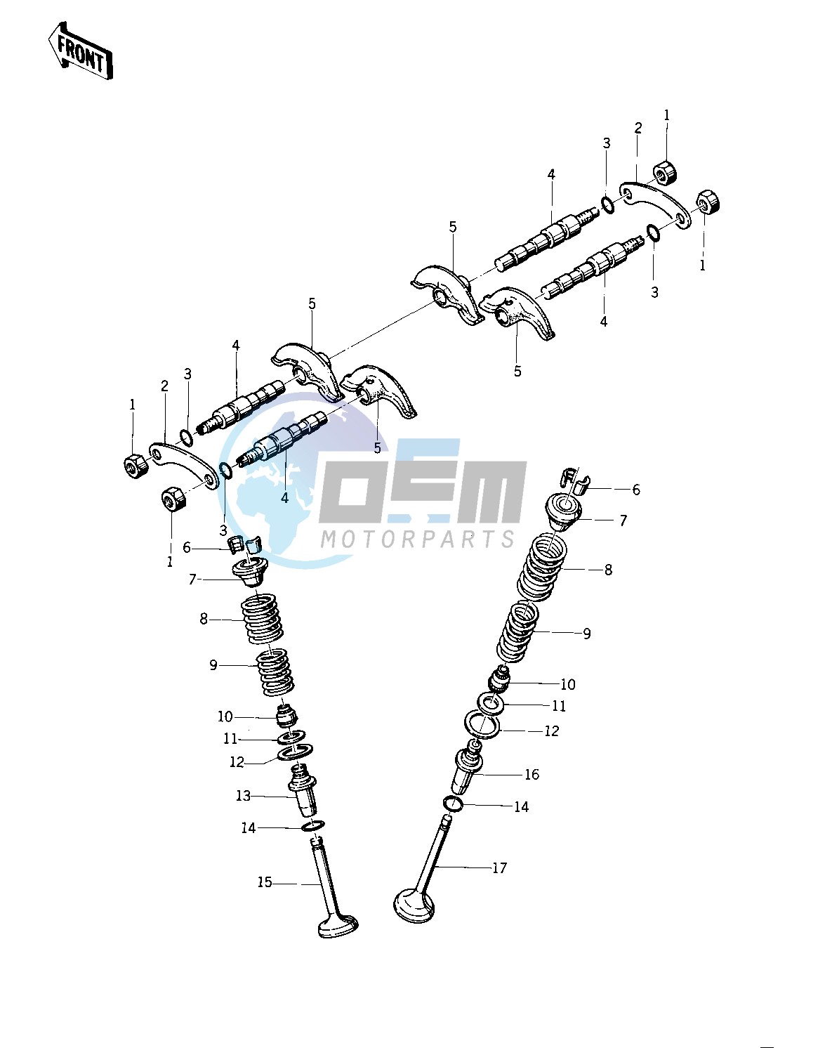 ROCKER ARMS_VALVES -- 76 -77 KZ400 - D3_D4- -