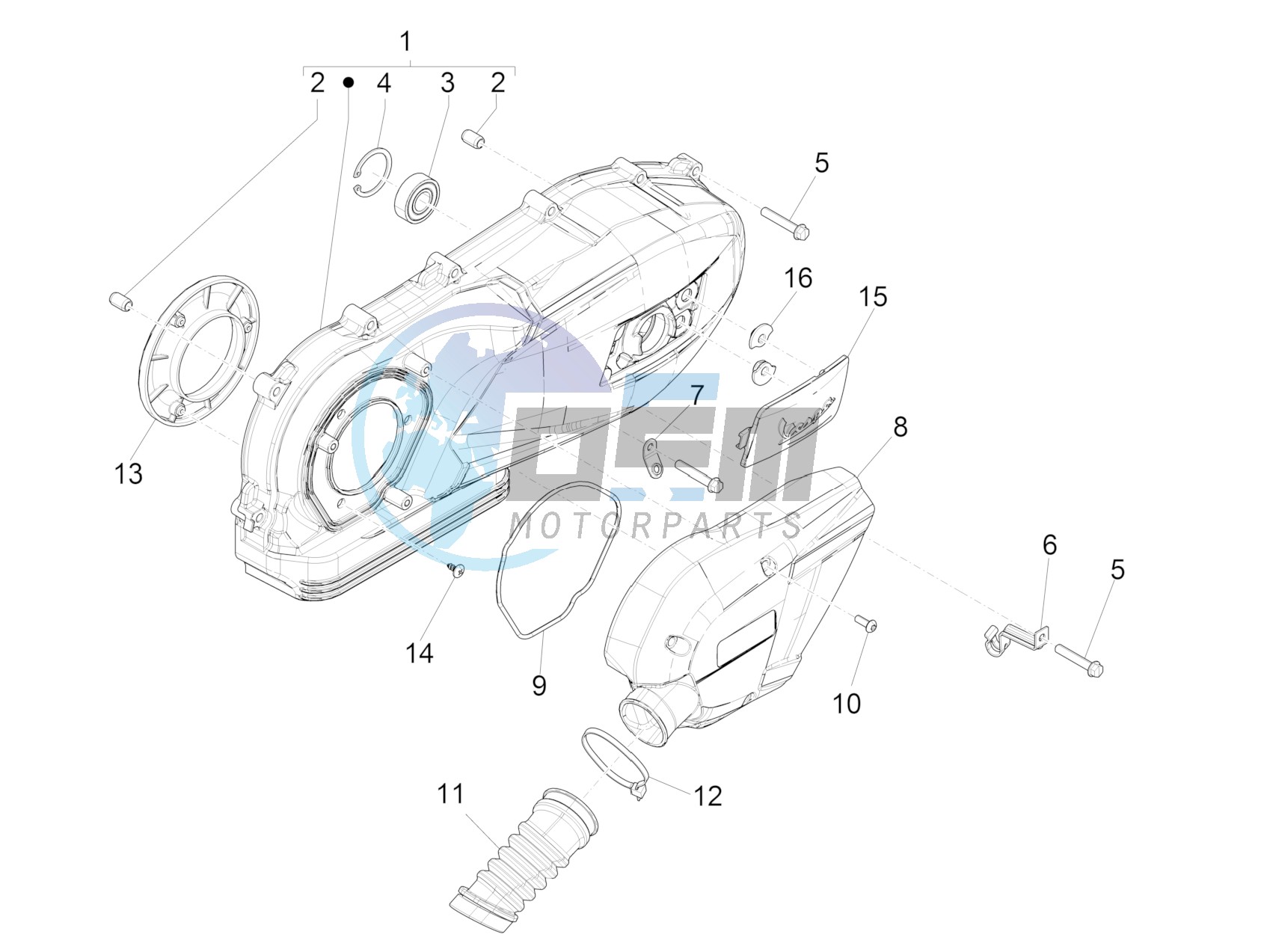 Crankcase cover - Crankcase cooling