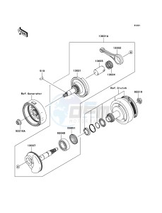 KLX110 KLX110A6F EU drawing Crankshaft