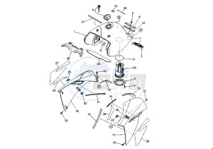 XT X 660 drawing FUEL TANK MY05