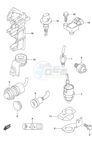 DF 9.9B drawing Sensor/Switch Non-Remote Control