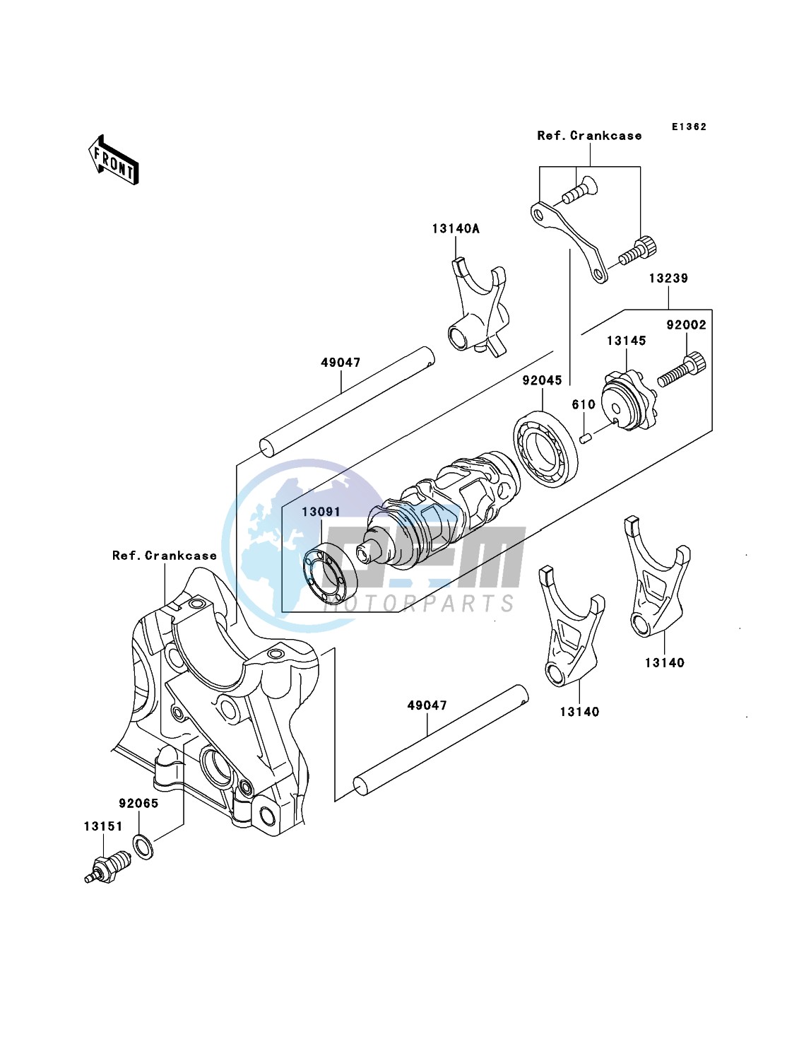 Gear Change Drum/Shift Fork(s)