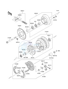 KLX 110 A (KLX110 MONSTER ENERGY) (A6F-A9FA) A9F drawing REAR HUB