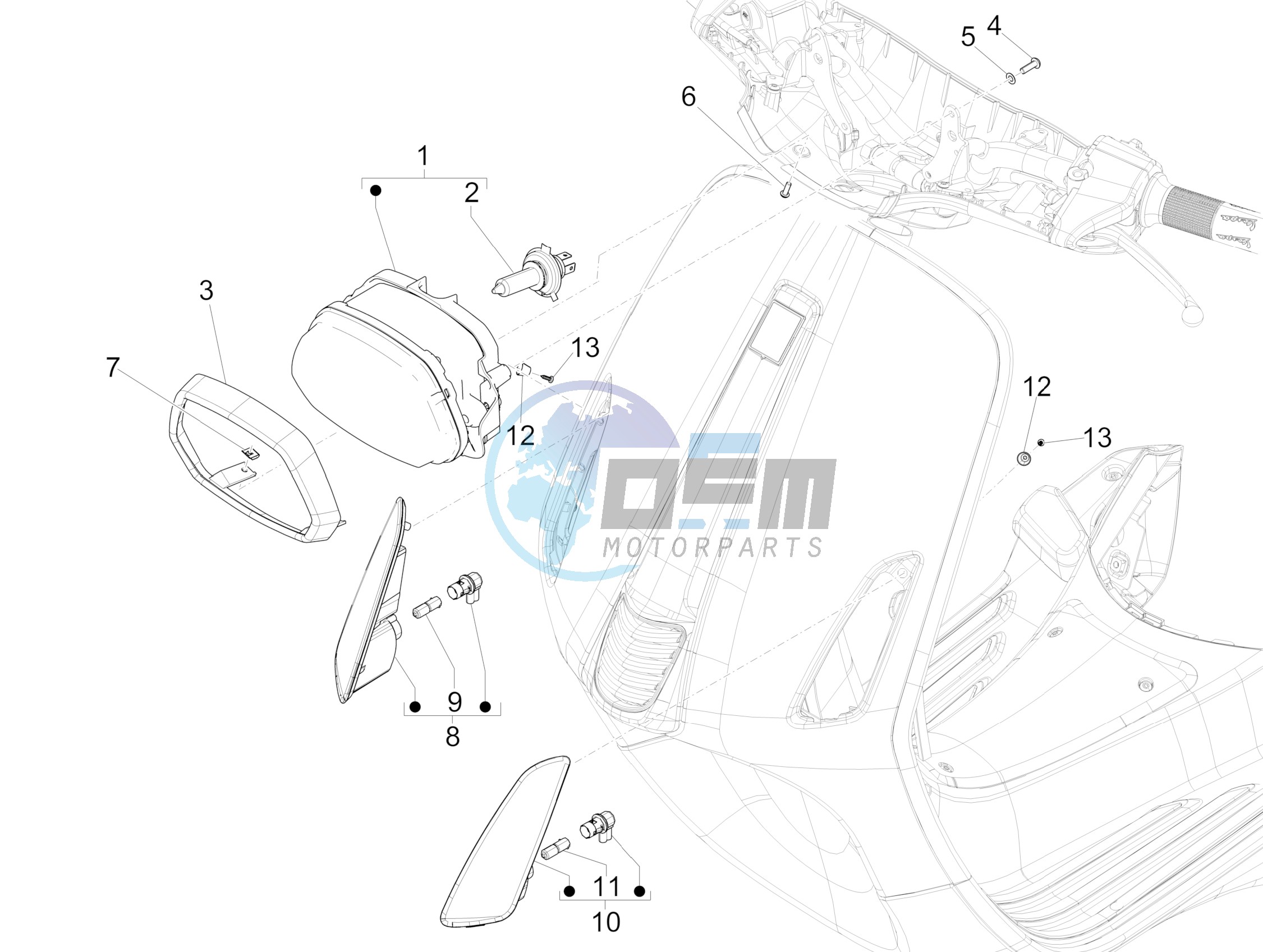 Front headlamps - Turn signal lamps