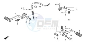 CB600F CB600F drawing PEDAL